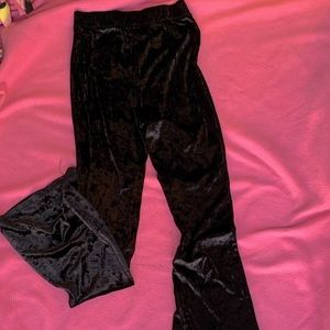 jolie & joy velvet flared black pants